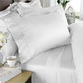 Rayon from Bamboo 4 (Four) Piece Luxurious 1500 Thread Count Queen Size Goose Down Alternative Comforter Set, White Solid Color, 1500 TC - 750FP - 50Oz.