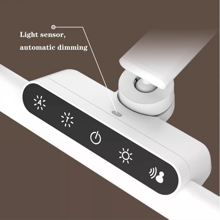GRFIT LED Desk Lamp Desk Lamp with Clamp, 18W Auto-Dimming Eye Protection LED Light, 31.4' Long Modern Table Lamp with Adjustable Arm for Reading, DIY, Drafting, Working Desk Lamps for Home Office