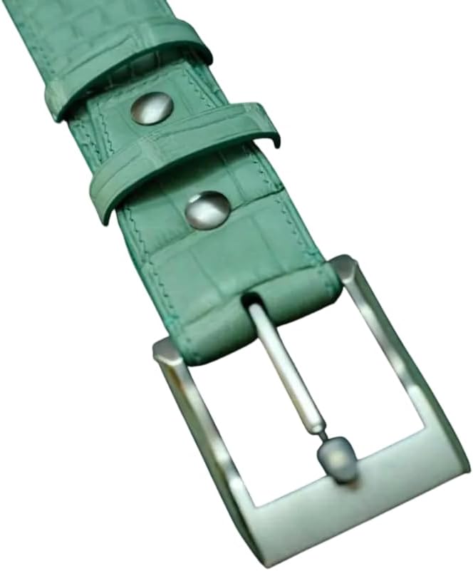 Genuine Alligator Leather Belts Buckle for Men, Crocodile Skin Belt for Mens