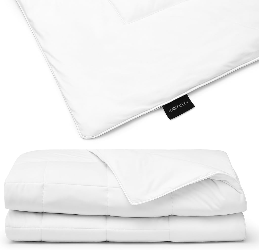Miracle Made Cool-to-The-Touch Comforter – Silver-Treated, Soft, Breathable Fabric – Lightweight, Cozy Bedding Designed for Hot Sleepers – King Size Blanket, White