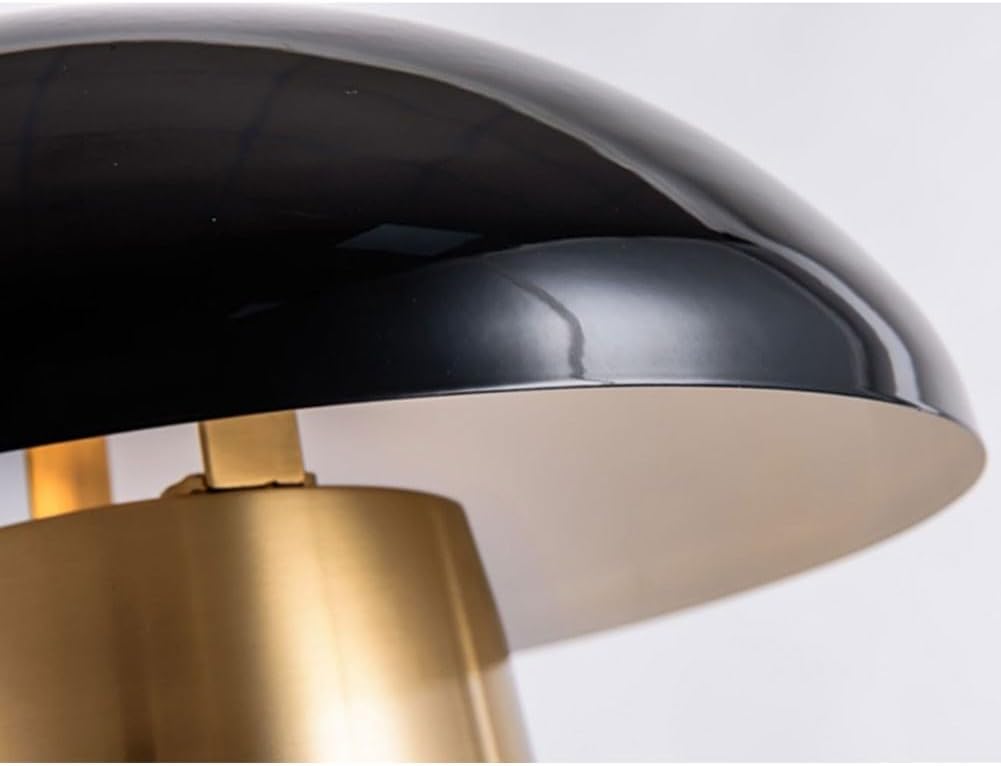 Classic Brass Desk Lamps for Home Office Desk lamp Gold Vintage reative Metal Mushroom Table lamp, Metal Base led Study lamp, Suitable for Living Room Desk