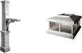 Mayne 580B00000 Newport Plus Mail Post, 25x8, White & LZM-625-WH Light Solar Cap-White
