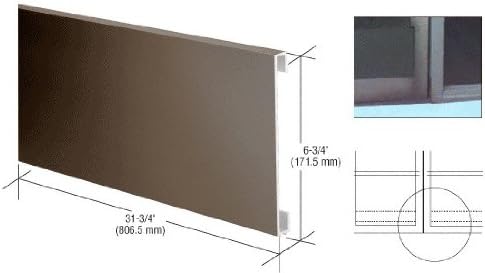 C.R. LAURENCE 10BRZ CRL Bronze 10' Bottom Door Rail Adaptor