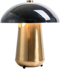 Classic Brass Desk Lamps for Home Office Desk lamp Gold Vintage reative Metal Mushroom Table lamp, Metal Base led Study lamp, Suitable for Living Room Desk