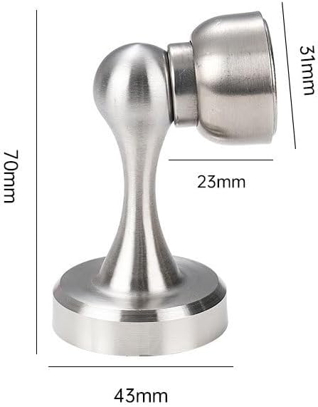 Stainless Steel Strong Magnetic Door Stopper Heavy Duty Solid Wood Door Stopper(White-Fruit peach5)