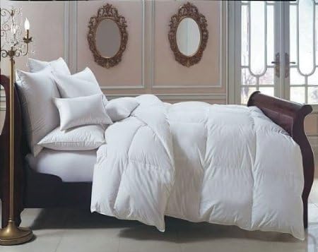 Rayon from Bamboo 4 (Four) Piece Luxurious 1500 Thread Count Full Size Goose Down Alternative Comforter Set, White Solid Color, 1500 TC - 750FP - 50Oz.
