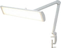 LED Architect Desk Lamp, 2300 Lumens, Dimmable, Metal Swing Arm, 5 Color Temperatures, 30W, Ideal for Task Work, Drafting, Reading, Clamp-on Office Table Lamp with 360 Bright LEDs (White, CCT)