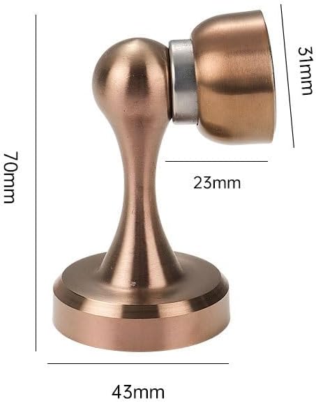 Stainless Steel Strong Magnetic Door Stopper Heavy Duty Solid Wood Door Stopper(Gray)