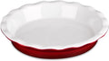 Bakeware Baking Tray Household Crinkle Rim Porcelain Roasting Pan Baking Dish Plate For Pancake,Bbq,Pizza,Fruit Pie,Quiche,Tarts Baking Pan