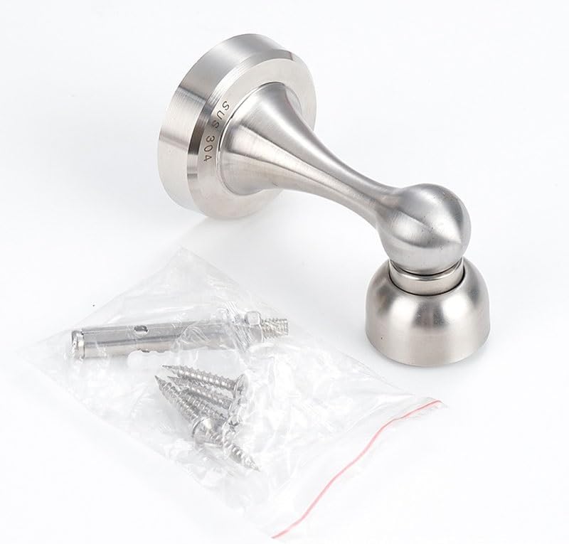 Stainless Steel Strong Magnetic Door Stopper Heavy Duty Solid Wood Door Stopper(Gray)