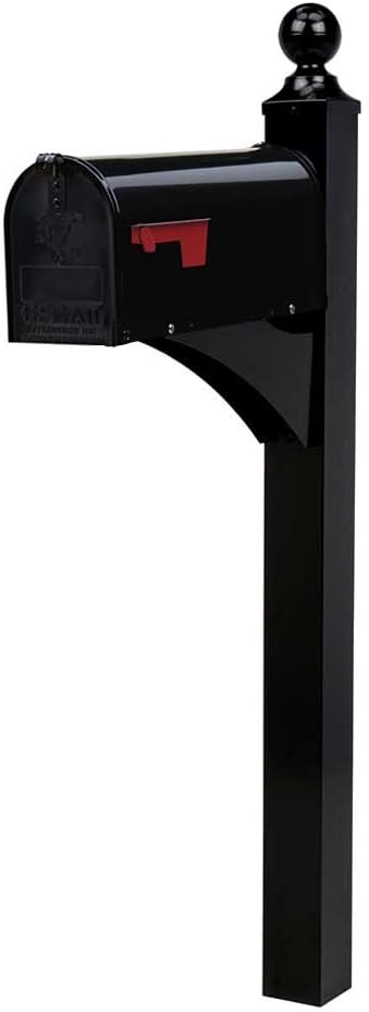 Gibraltar Mailboxes Landover Aluminum Black, Mailbox Post, LP000B00