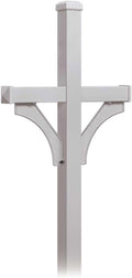 Salsbury Industries 4372SLV Deluxe Post 2 Sided In-Ground Mounted for Roadside Mailbox, Silver