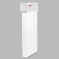 Ilyapa Modern Mailbox Post for Outside, 41x18x5 inch White Metal Mail Box Posts for Decorative Residential Mailboxes, Includes Adjustable Universal Mounting Plate