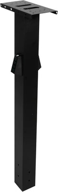 Ilyapa Black Metal Mailbox Post for Outside with Solar Address Sign for Houses, 43x4x4 Mail Box Post Sleeve with Solar Light for House Numbers with Two Universal Mounting Plate Brackets