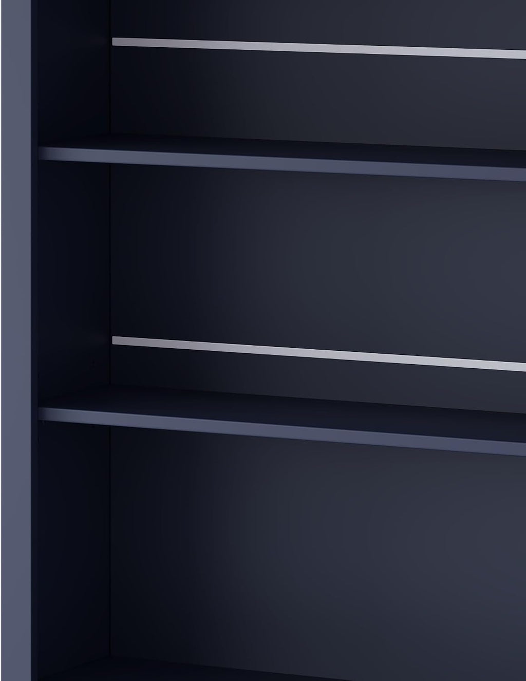 Modern 83.7inch High Kitchen Pantry, Freestanding Tall Kitchen Hutch with Faux Marble Top, Cupboard Cabinet with 5 Storage Drawers and Adjustable Shelf (Blue-4)