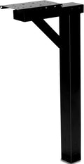 Ilyapa Black Metal Mailbox Post for Outside, 43x4x4 inch Metal Post Sleeve with Two Universal Mailbox Mounting Bracket for Curbside Residential Mail Box, Arm Style