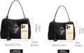 Genuine leather cowhide women's shoulder bag with detachable shoulder strap, flap buckle and underarm handbag purse