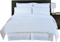 Royal Hotel Bedding Cotton Duvet Cover Set Solid White with Down Alternative Comforter Duvet Insert, 4 Piece Queen Size, 600 Thread Count, Cooling, Breathable