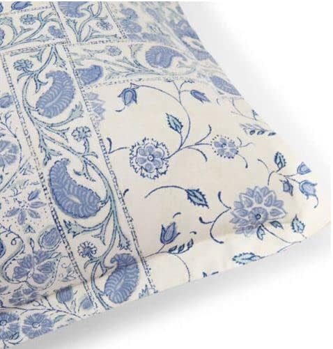 Lauren Ralph Lauren Callen Blue Green Paisley Floral on Off White Ground Full Queen 3 pc Comforter Set Shams (Queen)