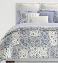 Lauren Ralph Lauren Callen Blue Green Paisley Floral on Off White Ground Full Queen 3 pc Comforter Set Shams (Queen)