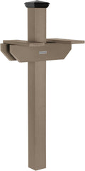 Hazelton Two-Sided Mailbox Post, Woodland Brown