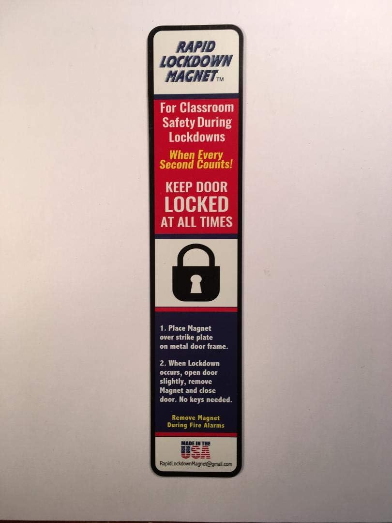 50 Pack. America's #1 LockdownMagnet Used in Over 2,500 Schools. Rapid LockdownMagnet for Faster & Safer School Lockdowns. Strongest Magnet is 9' Tall and 40 mil Thick. Non-tearable. Long Lasting.