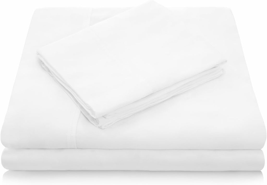 Malouf Soft and Eco Friendly Tencel Pillowcase-and-Sheet-Sets, Full, White