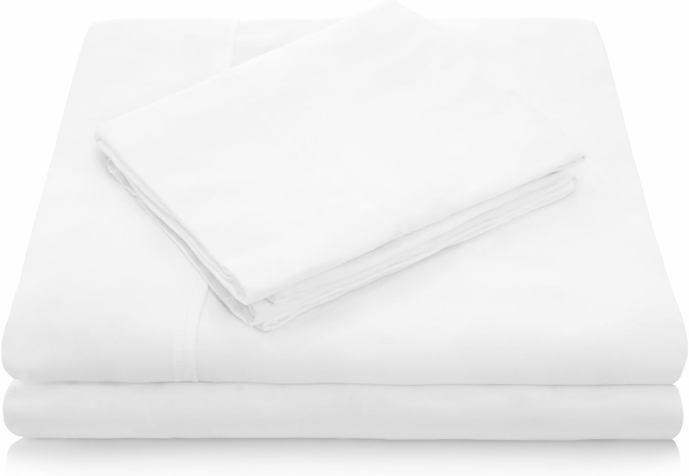 Malouf Soft and Eco Friendly Tencel Pillowcase-and-Sheet-Sets, Split Queen Size, White