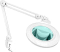 (7 inch Glass Lens) 2.25X, 5 Diopter, Professional LED Magnifying Lamp with Clamp, 4 Brightness Levels, 5600-6000K Daylight Bright, 1200 Lumens, 84 SMD LEDs, Adjustable Arm, BoliOptics MG16304321