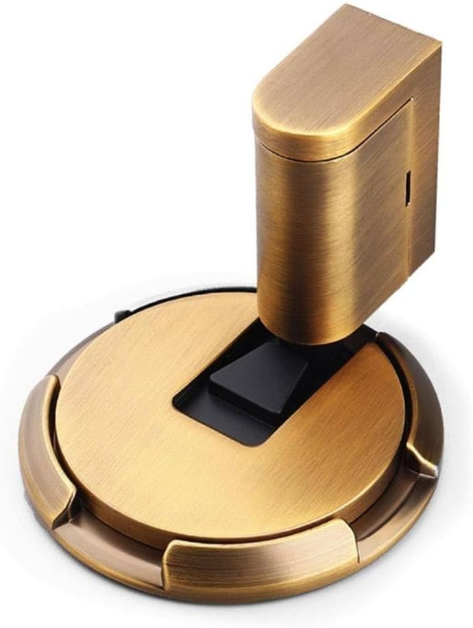 Mechanical Door Stop Heavy Duty Door Stopper Magnetic Door Stop Adjustable Door Holder Non-Punch Door Suction Furniture Hardware,Yellow Bronze,3PCS
