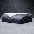 LUXOME Full Size Weighted Blanket | Integrated Cooling & Plush Cover | 15 lbs | 54'x72' | Light Grey