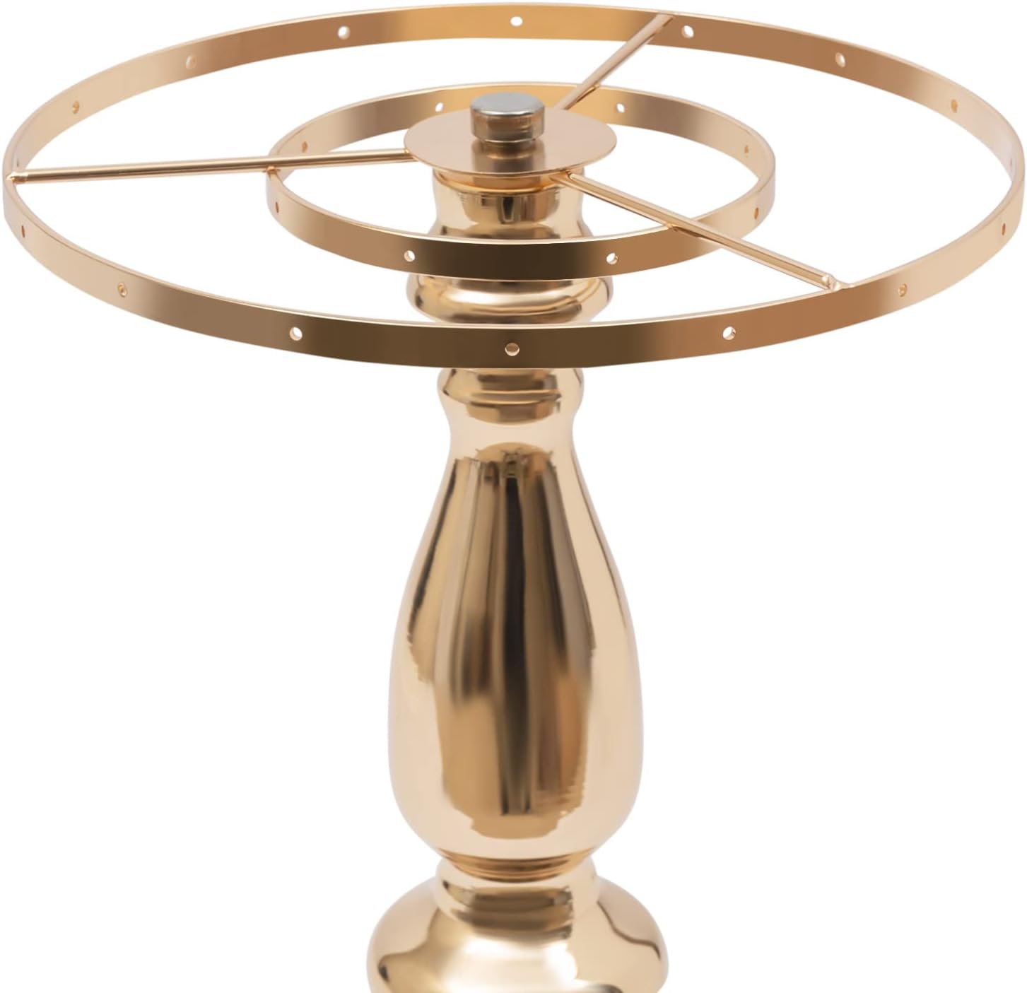 10PCS Crystal Flower Stand Wedding Centerpieces 21.3Inch Tall Gold Vases Metal Flower Candle Holder with Sparkling Crystal for Table Wedding Party Dinner Event Decor (Gold-6)