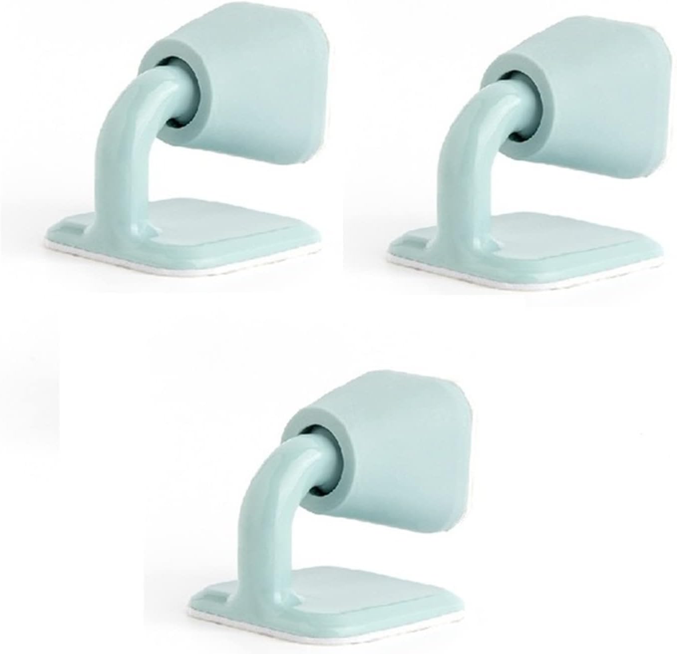 Mute Non-Punch Door Stopper Silicone Self Adhesive Magnetic Door Stops Wall Absorption Door Plug Home Anti-Bump Door Holder (Color : 3Pcs C, Size : 5cm x4. 5cm)