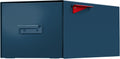 post & porch Malone Mailbox | Post Mounted Mailbox | Black/White/Gray/Brown/Red/Blue/Green, Regular or Large, Weatherproof Mail Box for Outside, Customizable (Blue, Large)
