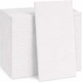 1200 Lillian Disposable Bathroom Napkins | Single-Use Linen-Feel Guest Towels | Cloth-Like Hand Tissue Paper, White, 12' x 17', White