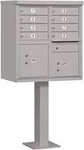 Salsbury Industries 3308GRY-U 8 A Size Doors,Type I Cluster Box Unit, Gray, for use with The USPS Lock