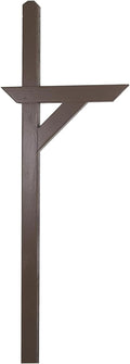 Peaceful Classics Wooden or Vinyl Mailbox Post – Weather-Resistant Outdoor Mailbox Stand with Shelf – Made in Lancaster, PA – Easy Assembly with Hardware Included (Wood, Brown)