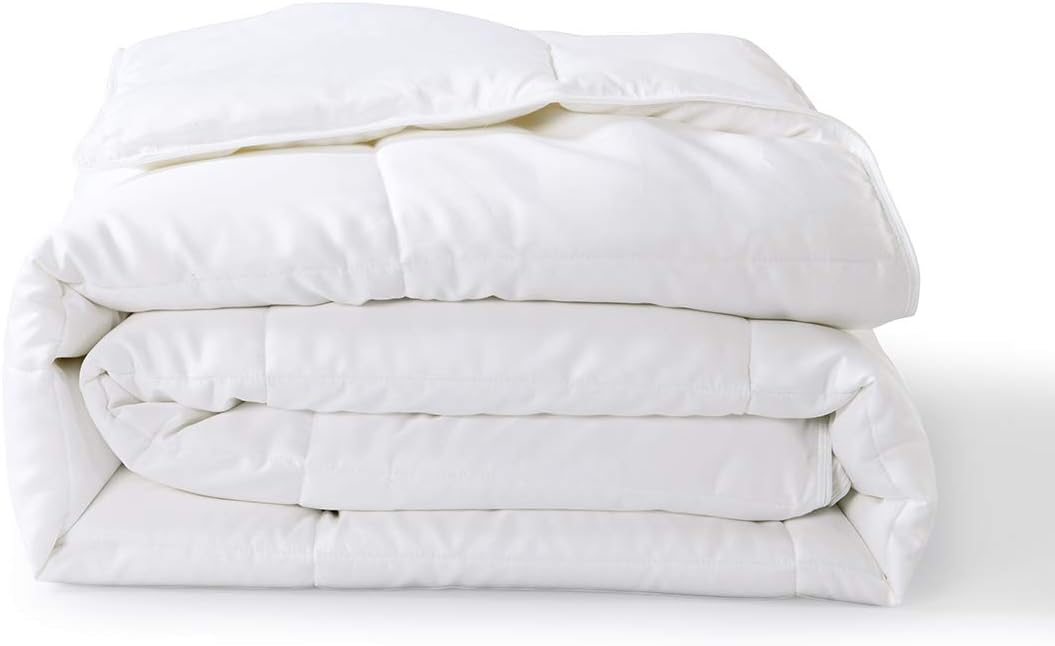 Cooling Viscose from Bamboo Down Alternative Comforter, All Seasons (Silky Soft and Silent Viscose from Bamboo Shell) Down Alternative Duvet Insert (Twin XL Size, 68x90)
