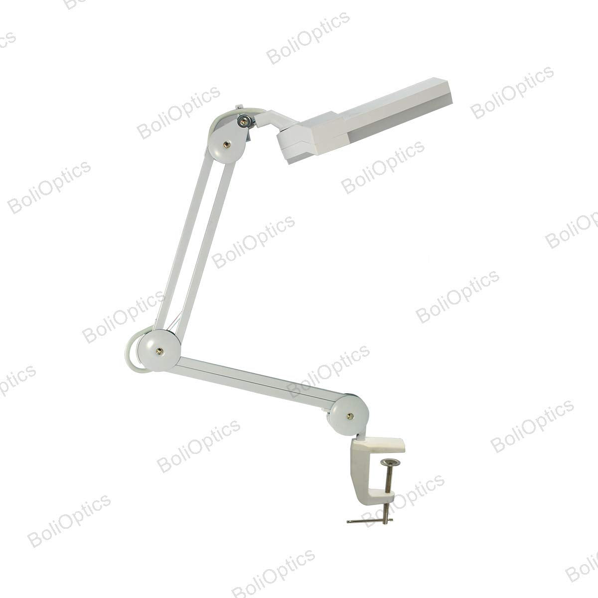 BoliOptics Glass Lens LED Magnifying Lamp, 3 Diopter, 1.75X, 7x6 inch, Hands Free Adjustable Arm with Clamp for Professionals, Repair, Reading, Crafts, White