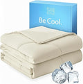 Lavish Comforts Cooling Comforter Queen Size 90x90, Cooling Blanket for Hot Sleepers & Night Sweats, Breathable Lightweight All Season Bedding Comforter, Soft Cream Duvet Insert