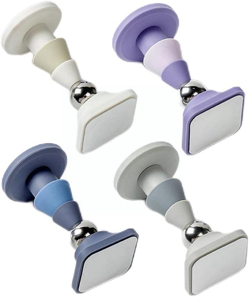 Door Stopper Silent Strong Magnetic Door Stop Catch Nail-Free Screws Mount for Door Suction Toilet Fixed(E)