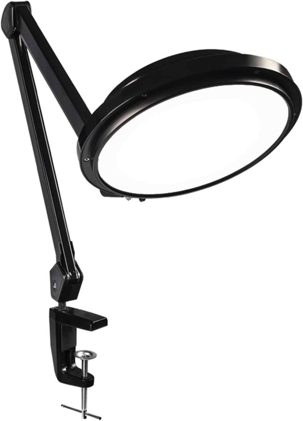 30W LED Desk Lamp with Clamp, 95+CRI, 5 CCT Modes & Dimmable, High CRI>95, Flexible Adjustable Task Light for Office, Makeup, Workbench, Crafts(Black)