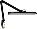 LED Architect Desk Lamp with Clamp, Metal Swing Arm 2000 Lumens Dimming Office Table Lamp for Task Work Drafting Reading Desktop, 234 LEDs,24W,5 Color Temperatures Workbench Lamp(Black, 24CCT)