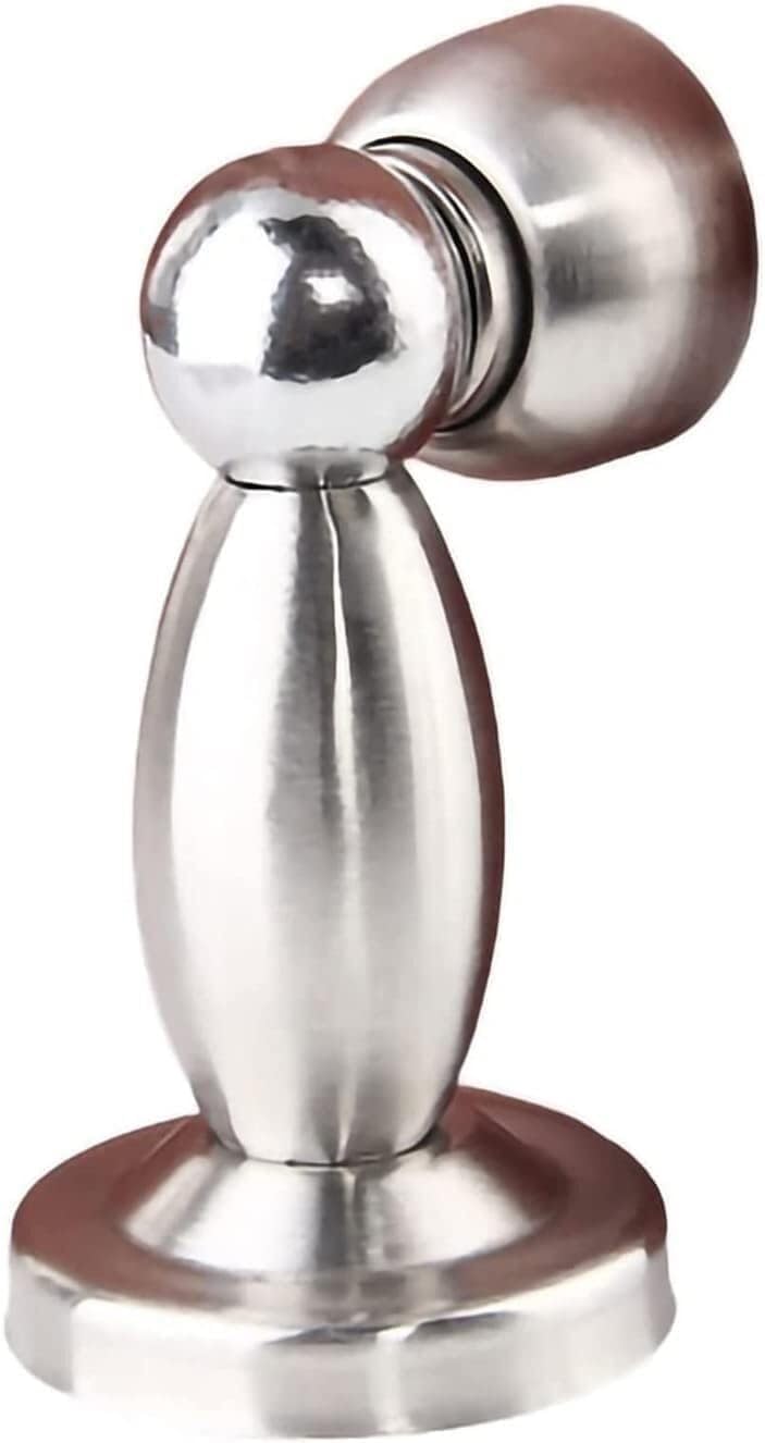 Door Stop, Magnetic Door Stops, Floor Door Stoppers,Skirting Board Buffer, Doorstops Stainless Steel Magnetic Doorstop Brushed Satin Nickel,Magnetic Door Stops,Wall Floor Mounted Door Ho
