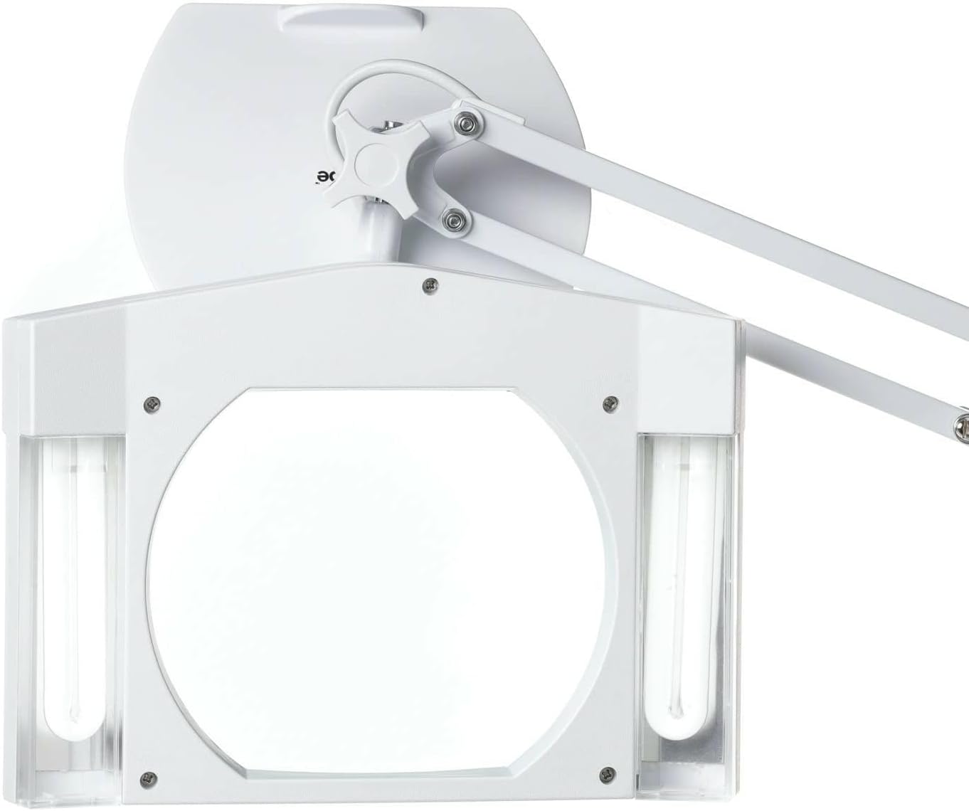AmScope - Heavy-Duty 2.25X Magnification Large Rectangular Glass Magnifying Lamp with Adjustable Arm and Desk Clamp -MAGFLU-8069D-1C