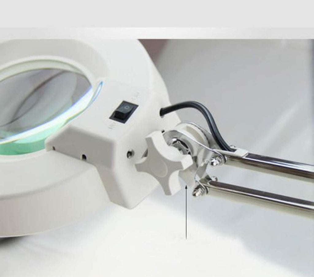 LED Desk Table Lamp Magnifier 10X Magnifying Glass Adjustable Arm Magnifier Lamp Super Bright Light for Reading Electronic Maintenance Inspection Table Craft