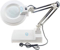 LED Desk Table Lamp Magnifier 10X Magnifying Glass Adjustable Arm Magnifier Lamp Super Bright Light for Reading Electronic Maintenance Inspection Table Craft