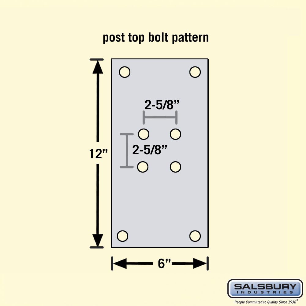Salsbury Industries 4895BLK Standard in Ground Mounted Mailbox Post, Black