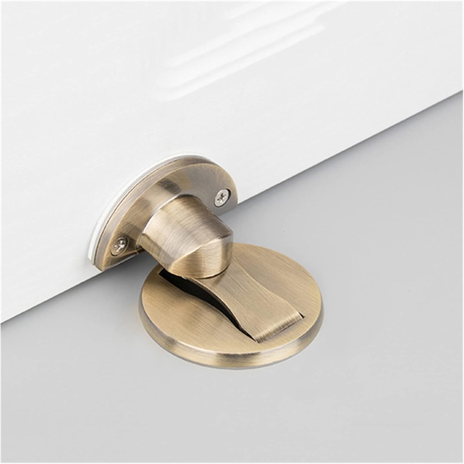 Magnetic Door Stopper 304 Stainless Steel Magnet Door Stops Holder Hidden Catch Floor Doorstop Toilet Furniture Hardware(Bronze)