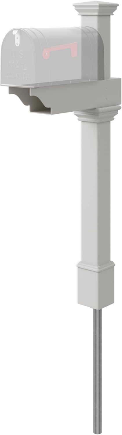 Zippity Outdoor Products ZP19013 Classica Mailbox Post, White